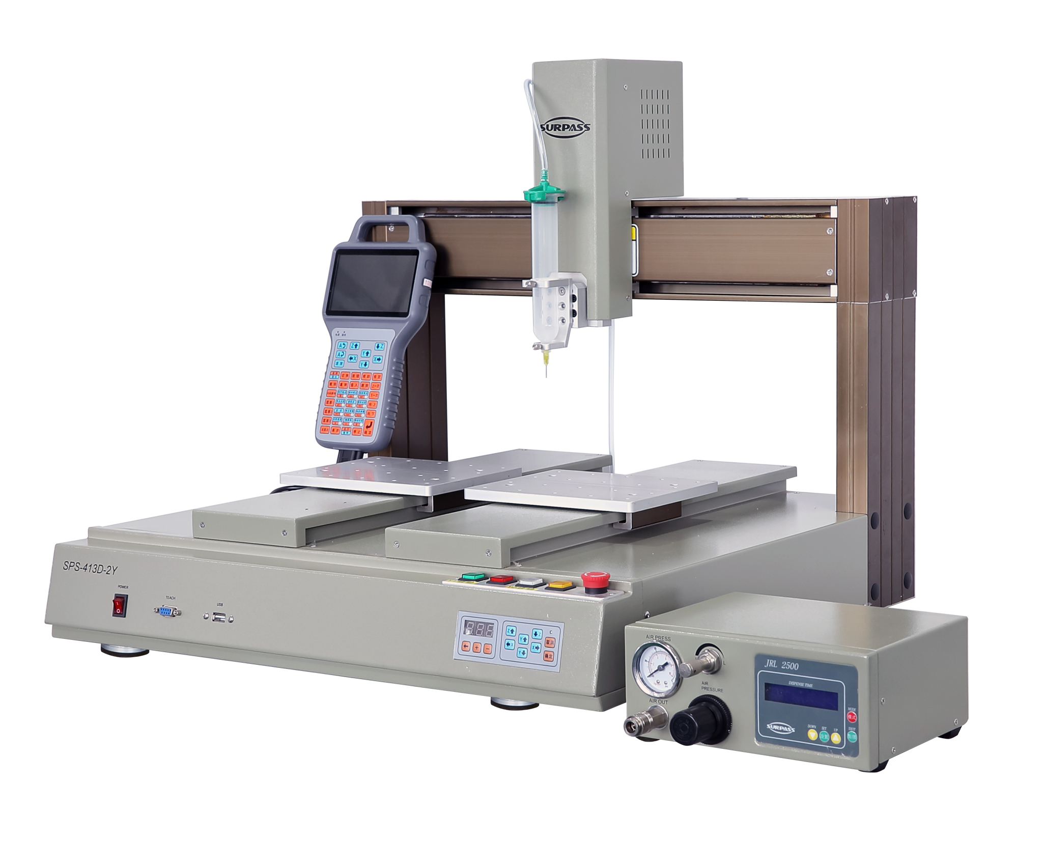 雙工作位視覺壓電噴射點(diǎn)膠機(jī)SPS-413D-2Y